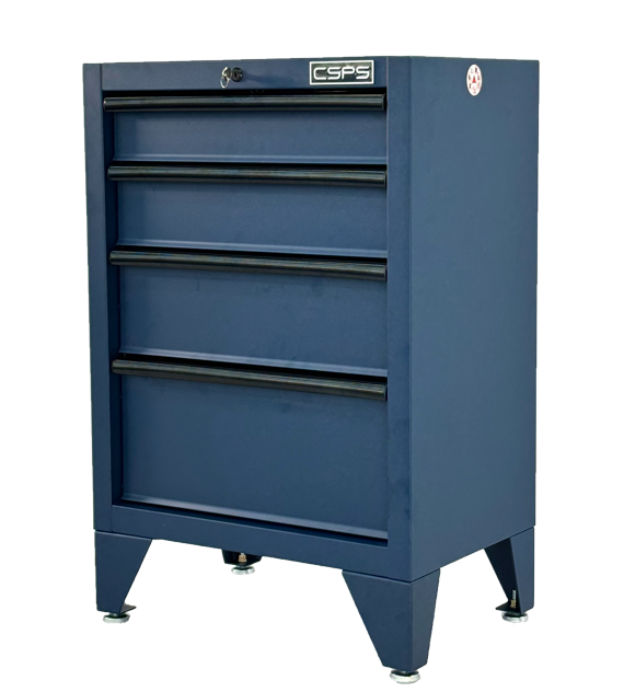Tủ dụng cụ CSPS 61cm - 04 hộc kéo màu xanh dương kèm chân tủ