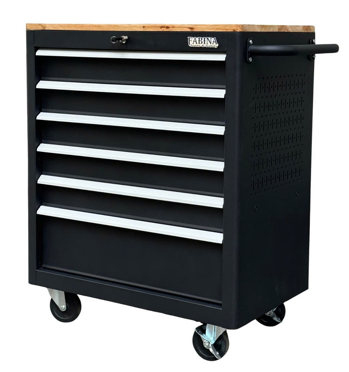 Tủ dụng cụ 6 hộc kéo màu đen Fabina