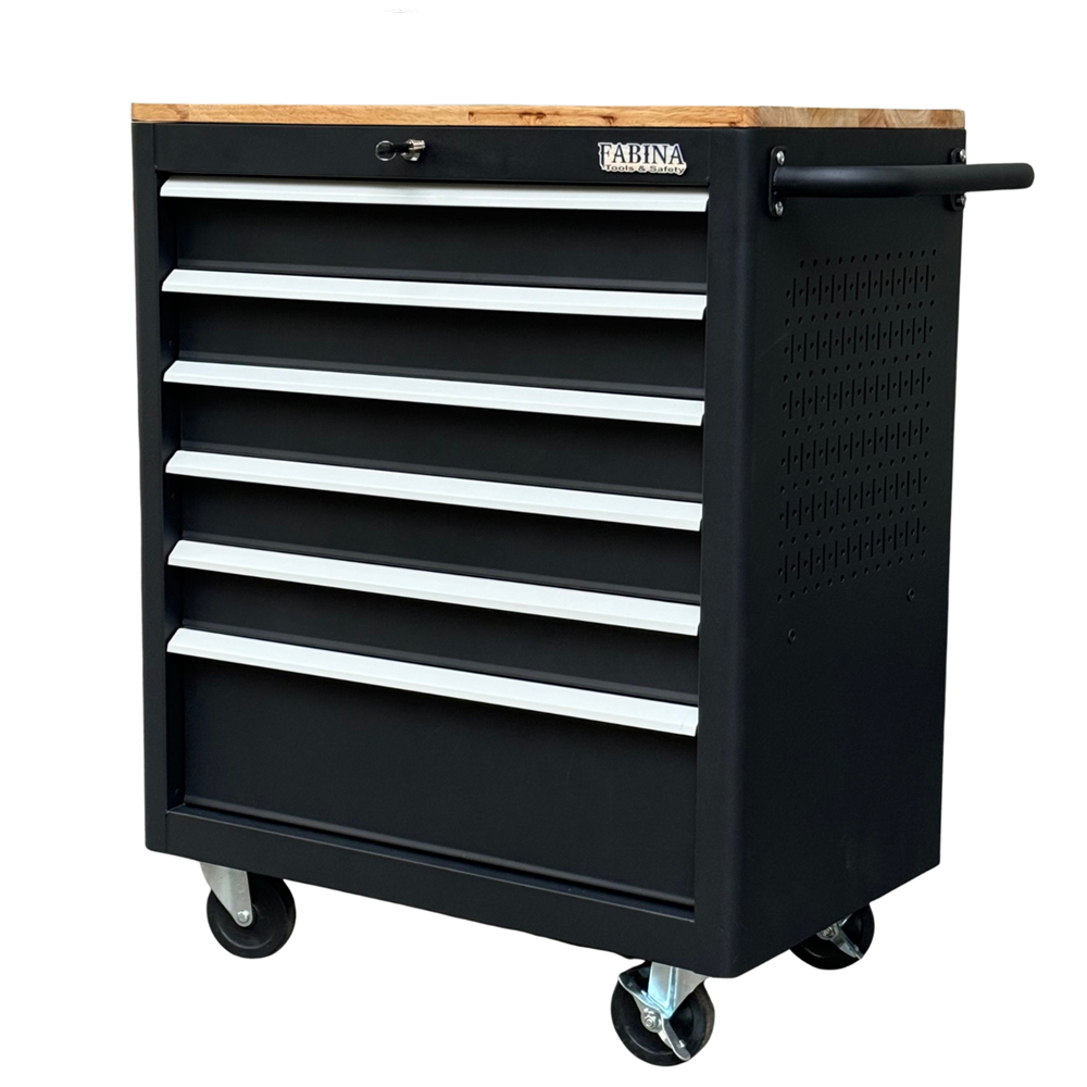 Tủ dụng cụ 6 hộc kéo màu đen Fabina
