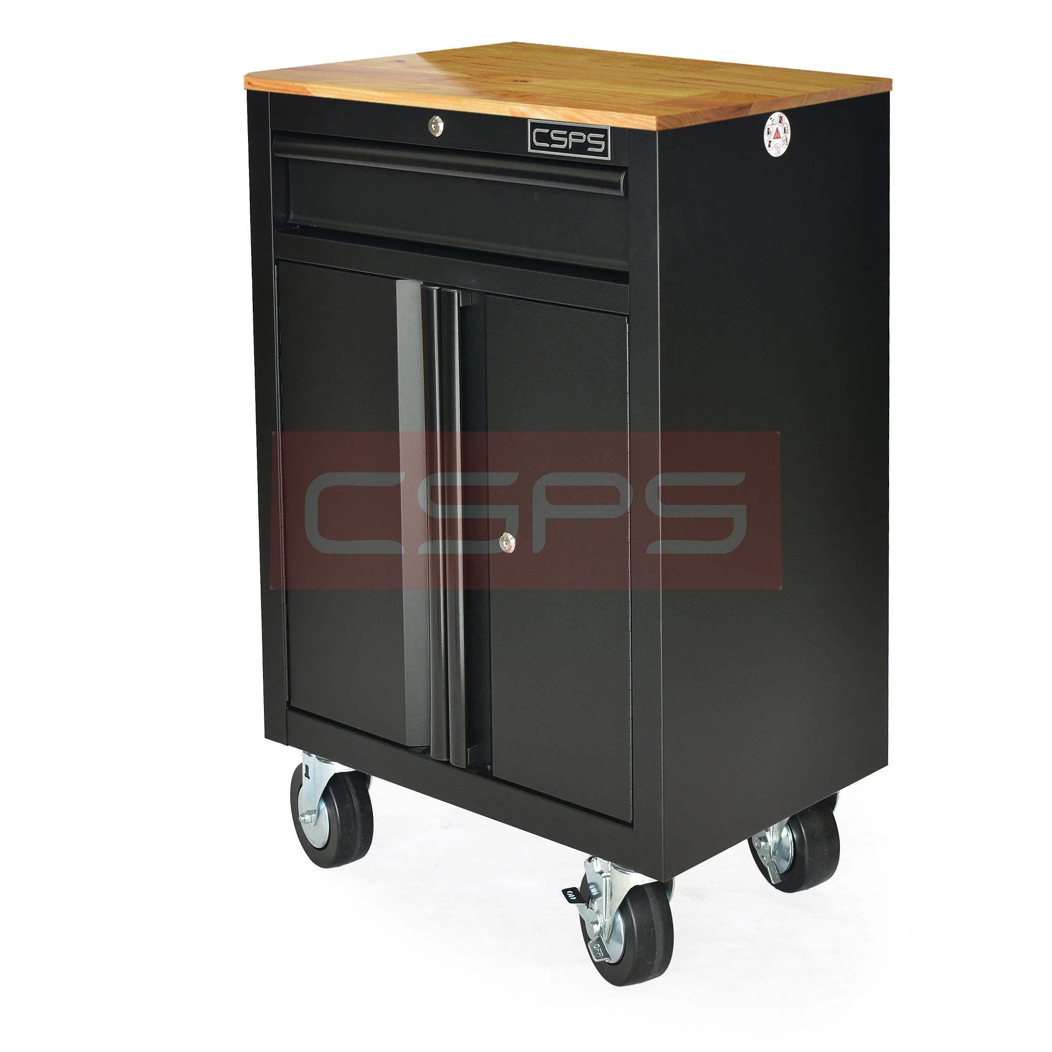 CSPS tool cabinet 155cm - 10 black drawers