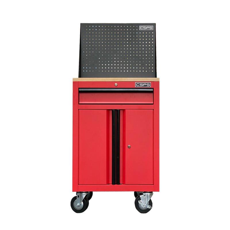 CSPS tool cabinet 61cm- 01 black drawer with wooden surface